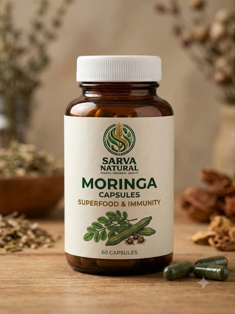 SARVA NATURAL Moringa, Triphala and Ashwagandha Capsules